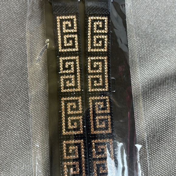 Jacqueline Kent Black and Gold Bra Straps - Picture 2 of 5